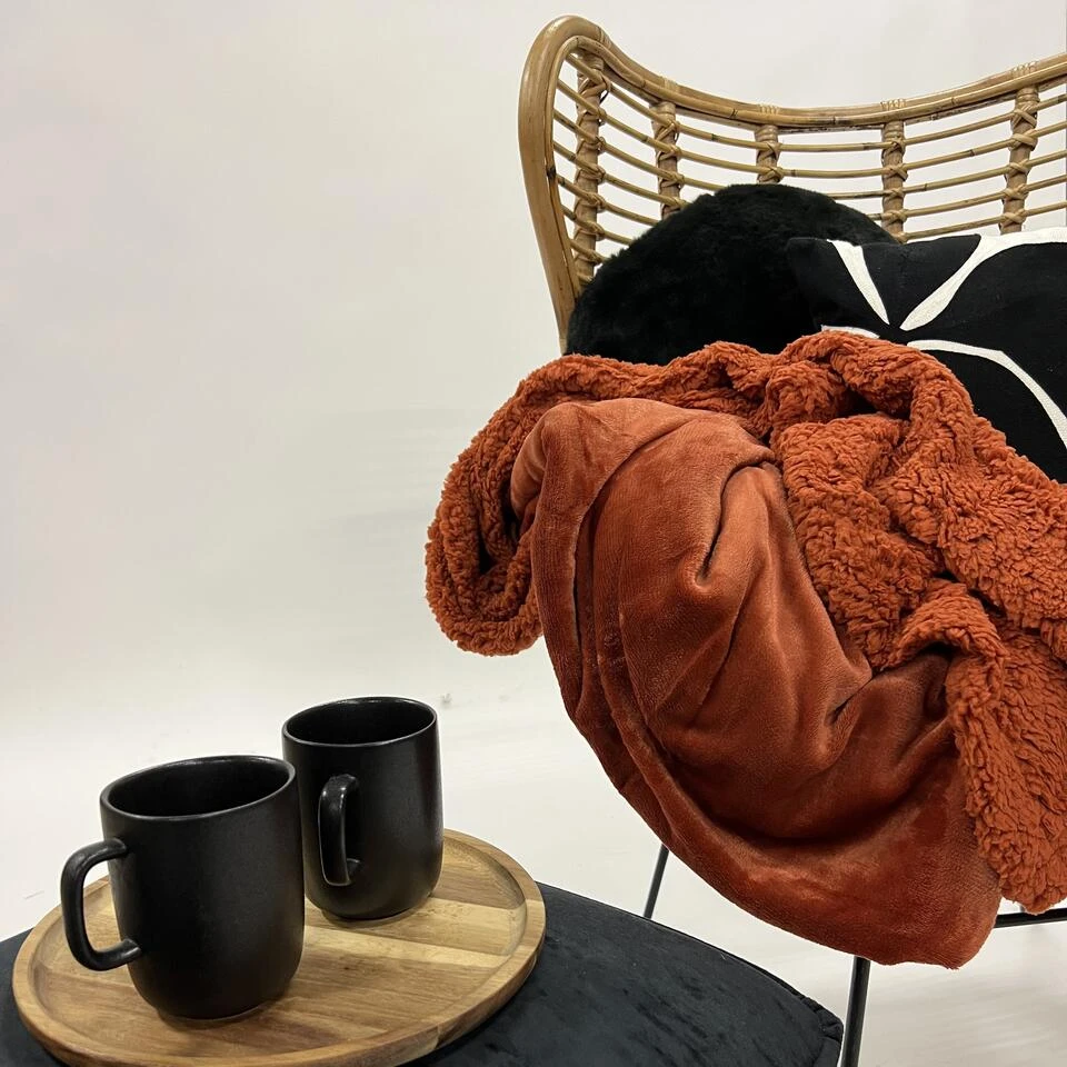 STANLEY - Plaid 150x200 Cm Potters Clay - Oranje 4 STANLEY - Plaid 150x200 Cm Potters Clay - Oranje - Afbeelding 2