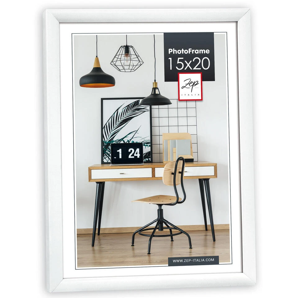 Zep Fotolijstje - Wit - Kunststof - Voor Foto Van 15 X 20 Cm 3 Zep Fotolijstje - Wit - Kunststof - Voor Foto Van 15 X 20 Cm