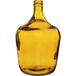 Atmosphera Vaas Fles - Amber Transparant - Glas - H30 X D18 Cm