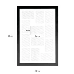 Madison Fotokader Met Passe-partout - 12 Foto's Van 10x15cm - 40x60cm - Zwart -Merkloos Winkel 1000088755 0101