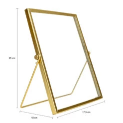 QUVIO Fotolijst Staand - 17,5 X 23 Cm - Staal - Goud -Merkloos Winkel 1000089153 0101