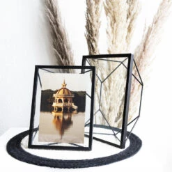 QUVIO Fotolijstje Hexagon Staal 17.5 X 23cm - Zwart -Merkloos Winkel 1000089158 0101