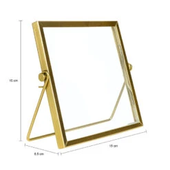 QUVIO Fotolijstje Staand - Set Van 3 - Goud -Merkloos Winkel 1000091227 0101