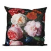 Anna's Collection Buitenkussen Bloem - Roze/zwart - 60 X 60 Cm -Merkloos Winkel 1000093969