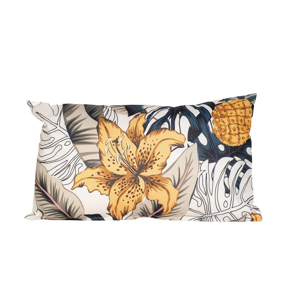 Anna's Collection Buitenkussen Bloem - Geel - 30 X 50 X 10 Cm 3 Anna's Collection Buitenkussen Bloem - Geel - 30 X 50 X 10 Cm