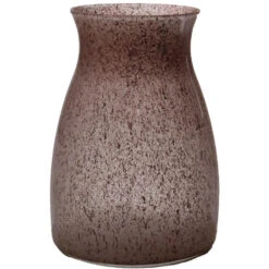 Merkloos Bloemenvaas Julia - Rood Graniet - Glas - D10 X H20 Cm