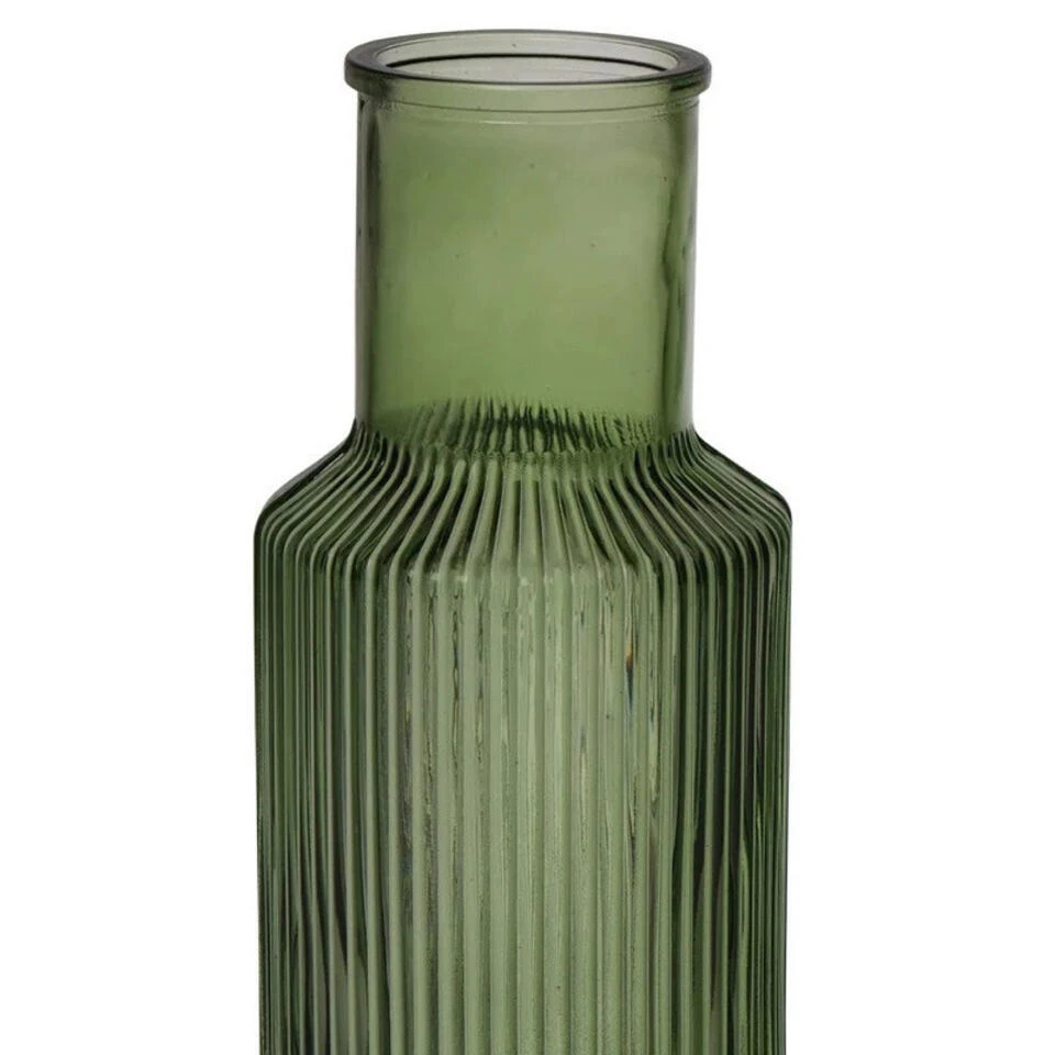 Merkloos Bloemenvaas Bottle Amazing Green - Donkergroen - Glas - H22 Cm 4 Merkloos Bloemenvaas Bottle Amazing Green - Donkergroen - Glas - H22 Cm - Afbeelding 2