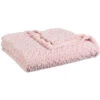 Atmosphera Plaid - Geknoopt Motief - Lichtroze - 230 X 180 Cm