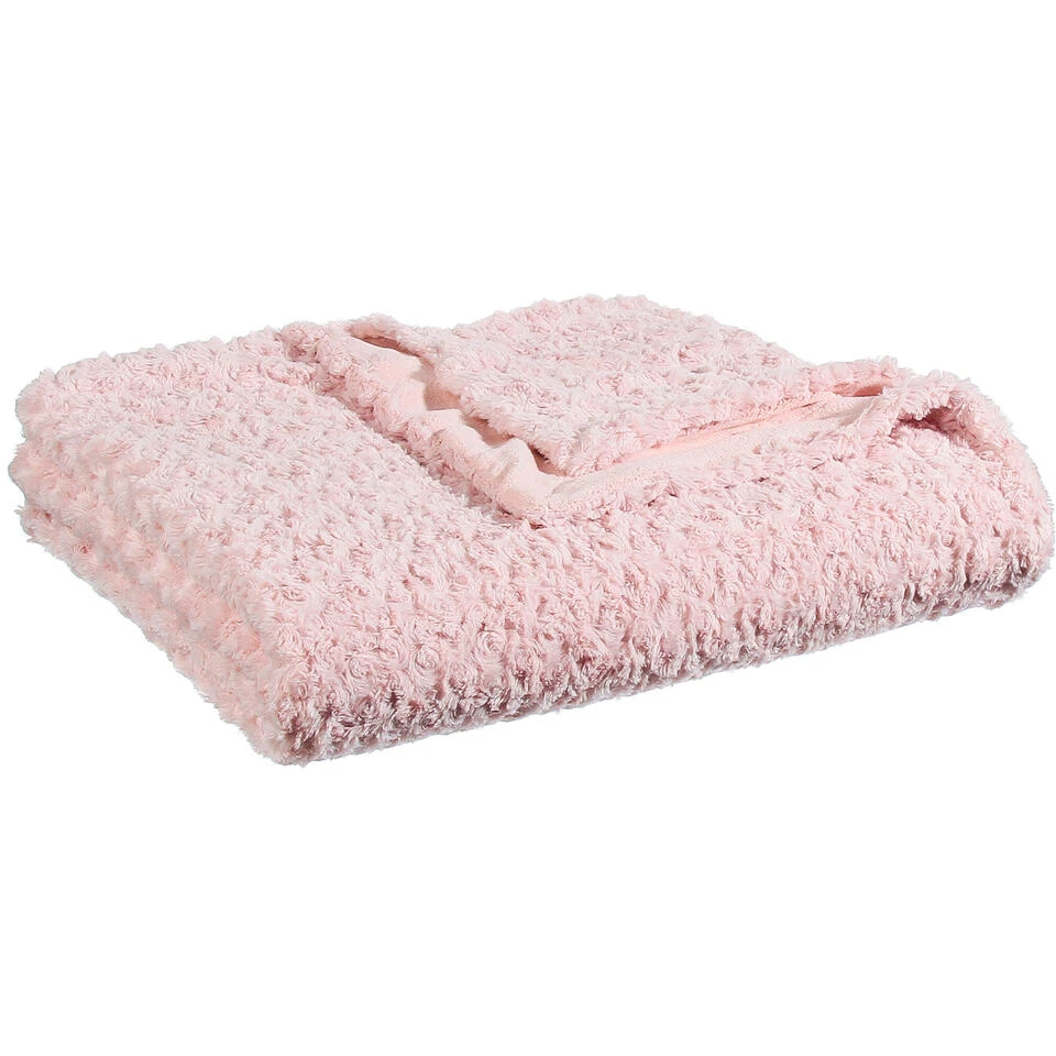 Atmosphera Plaid - Geknoopt Motief - Lichtroze - 230 X 180 Cm 3 Atmosphera Plaid - Geknoopt Motief - Lichtroze - 230 X 180 Cm