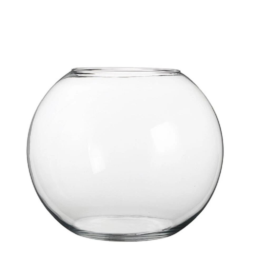 Mica Decorations Vaas - Bolvormig - Transparant - 28 X 34 Cm 3 Mica Decorations Vaas - Bolvormig - Transparant - 28 X 34 Cm