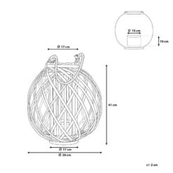 Beliani Windlichtzuilen SAMOA - Lichte Houtkleur Wilgenhout -Merkloos Winkel 1243092384 0101