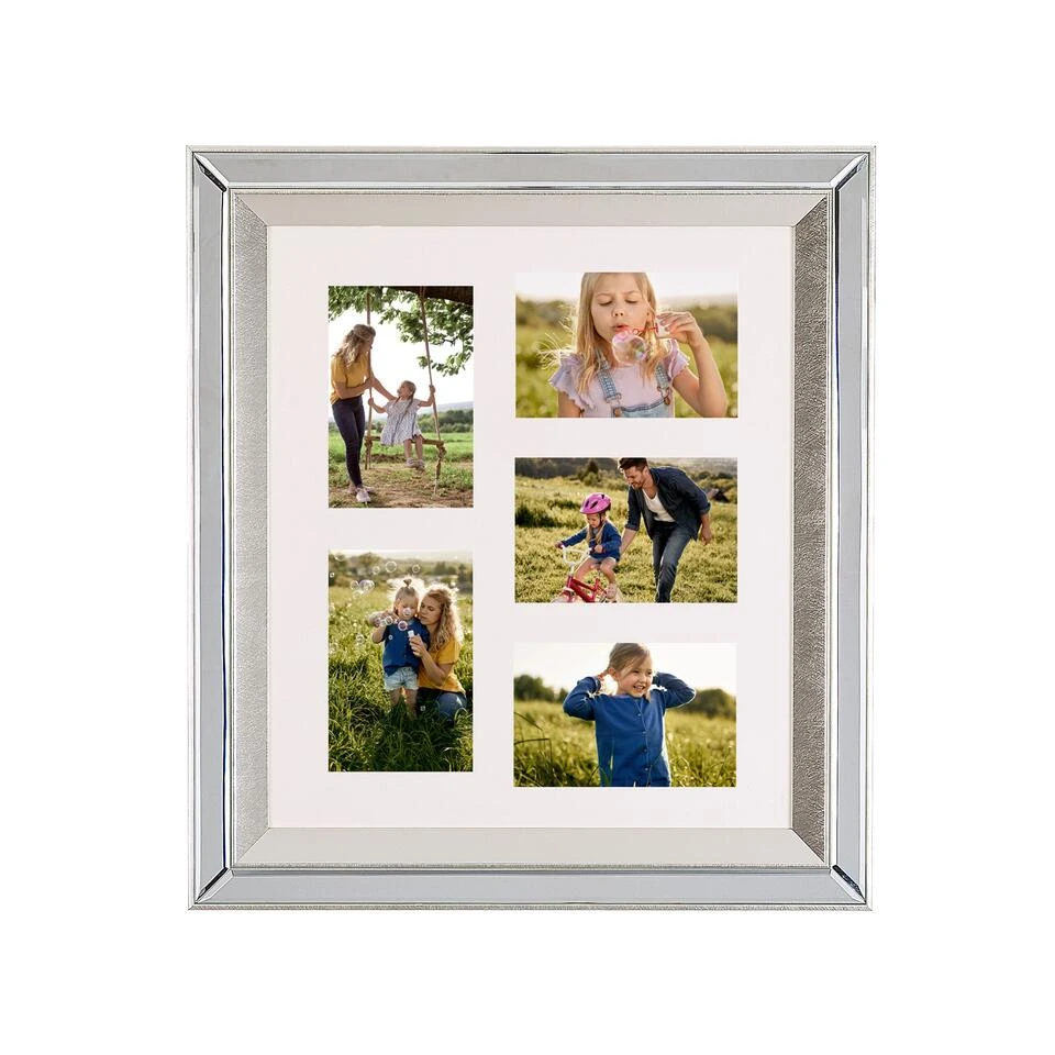Beliani Fotolijst MAKENI - Zilver Glas 3 Beliani Fotolijst MAKENI - Zilver Glas