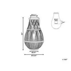 Beliani Windlichtzuilen TONGA - Lichte Houtkleur Bamboehout -Merkloos Winkel 1873982793 0102