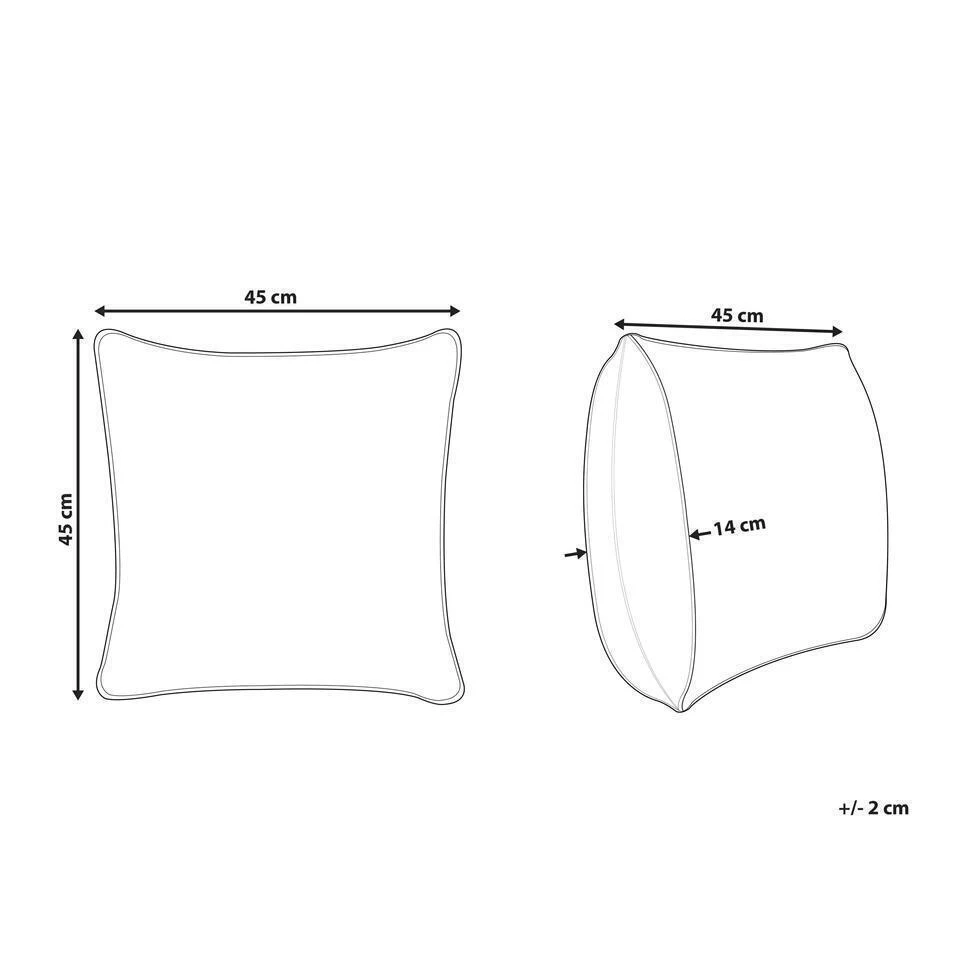 Beliani Sierkussen RHOEO - Blauw Katoen 5 Beliani Sierkussen RHOEO - Blauw Katoen - Afbeelding 3