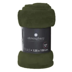 Atmosphera Plaid - Olijf Groen - Polyester - 125 X 150 Cm -Merkloos Winkel 1e211df7f01a4ee98238edf3d8895ce0