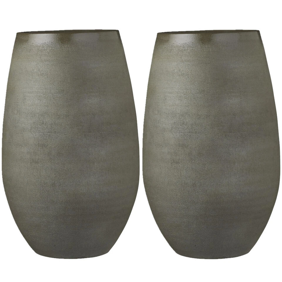 Mica Decorations Vaas - Keramiek - Donkergroen - 26 X 40 Cm 6 Mica Decorations Vaas - Keramiek - Donkergroen - 26 X 40 Cm - Afbeelding 4