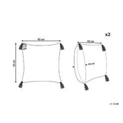 Beliani Sierkussen HICKORY - Beige Katoen -Merkloos Winkel 239babf2dca5429ab5c21f4ff1204041
