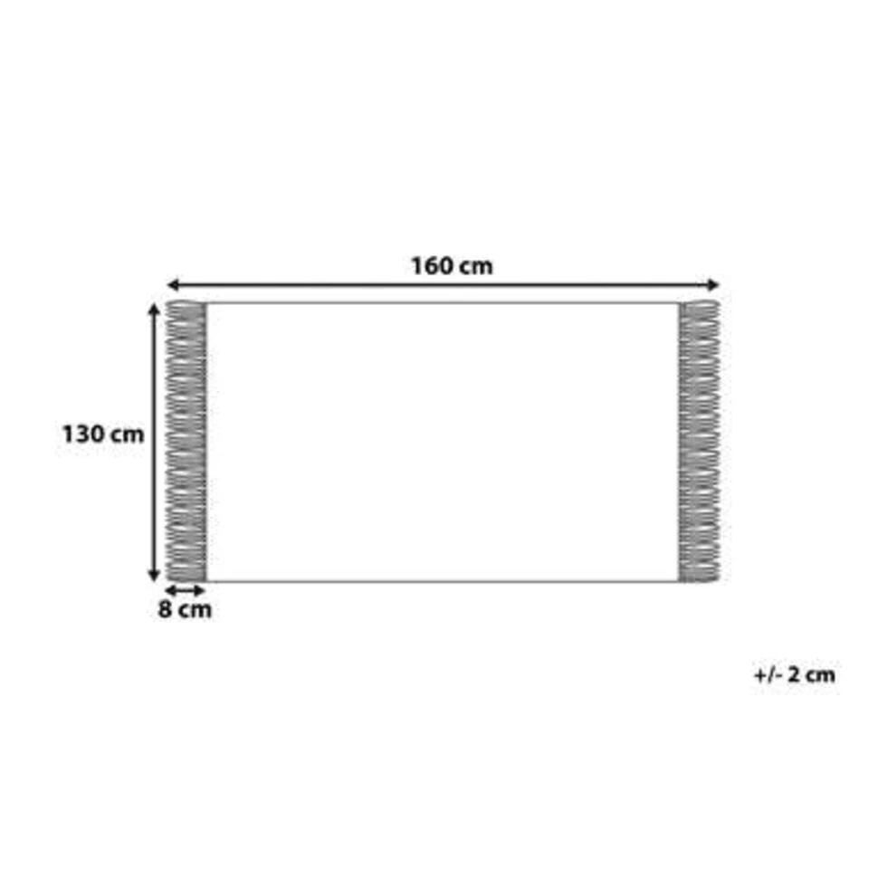 Beliani Plaid KIRAMAN - Zwart Katoen 4 Beliani Plaid KIRAMAN - Zwart Katoen - Afbeelding 2