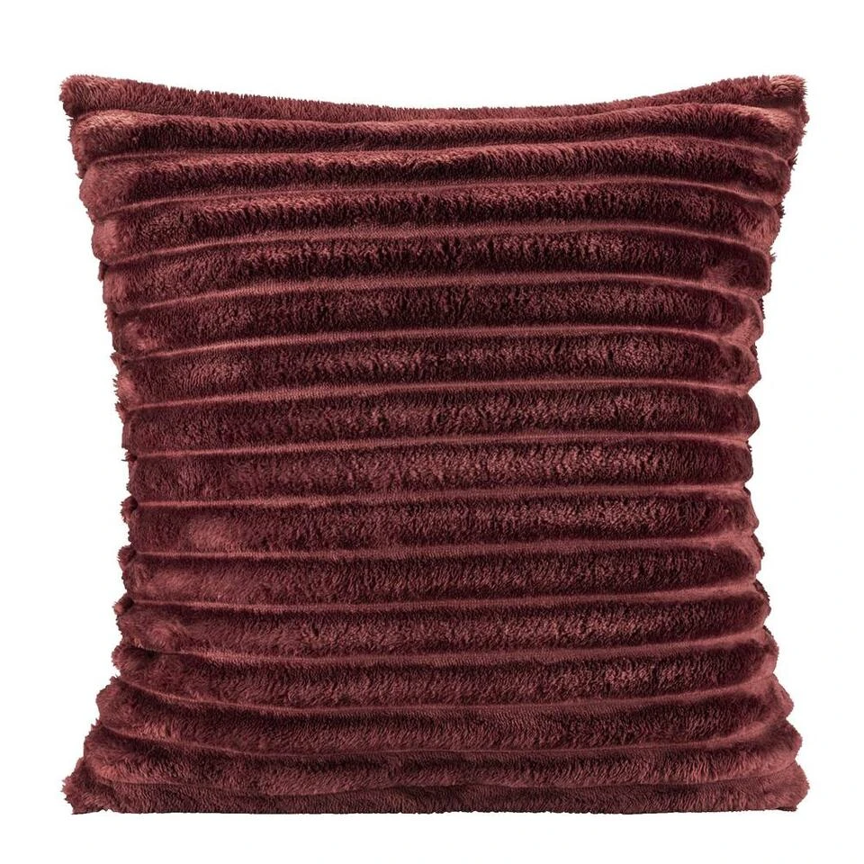 Sierkussen Zaira - Roodbruin - 45x45 Cm 3 Sierkussen Zaira - Roodbruin - 45x45 Cm