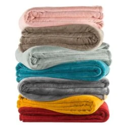 Plaid Niek XXL - Taupe - 240x220 Cm -Merkloos Winkel 36100359 4063