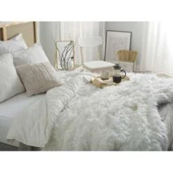 Beliani Sprei DELICE - Wit Acryl -Merkloos Winkel 37338ff78fb644a68a174d86b60c8151