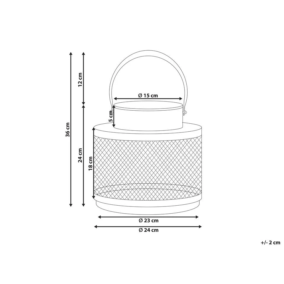 Beliani Windlichtzuilen YAMDENA - Zwart Ijzer 5 Beliani Windlichtzuilen YAMDENA - Zwart Ijzer - Afbeelding 3