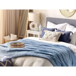 Beliani Plaid BJAS - Blauw Polyester 7 Beliani Plaid BJAS - Blauw Polyester -Merkloos Winkel 40f3bccd6de54a04a3ec782f17908d97