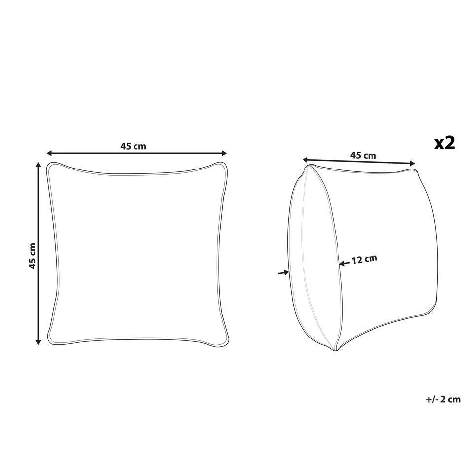 Beliani Sierkussen KOTURE - Zwart/Wit Katoen 5 Beliani Sierkussen KOTURE - Zwart/Wit Katoen - Afbeelding 3