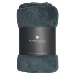 Atmosphera Plaid - Blauwgrijs - Polyester - 130 X 180 Cm -Merkloos Winkel 60b2dfae5b5049a6adfe5231be31823f