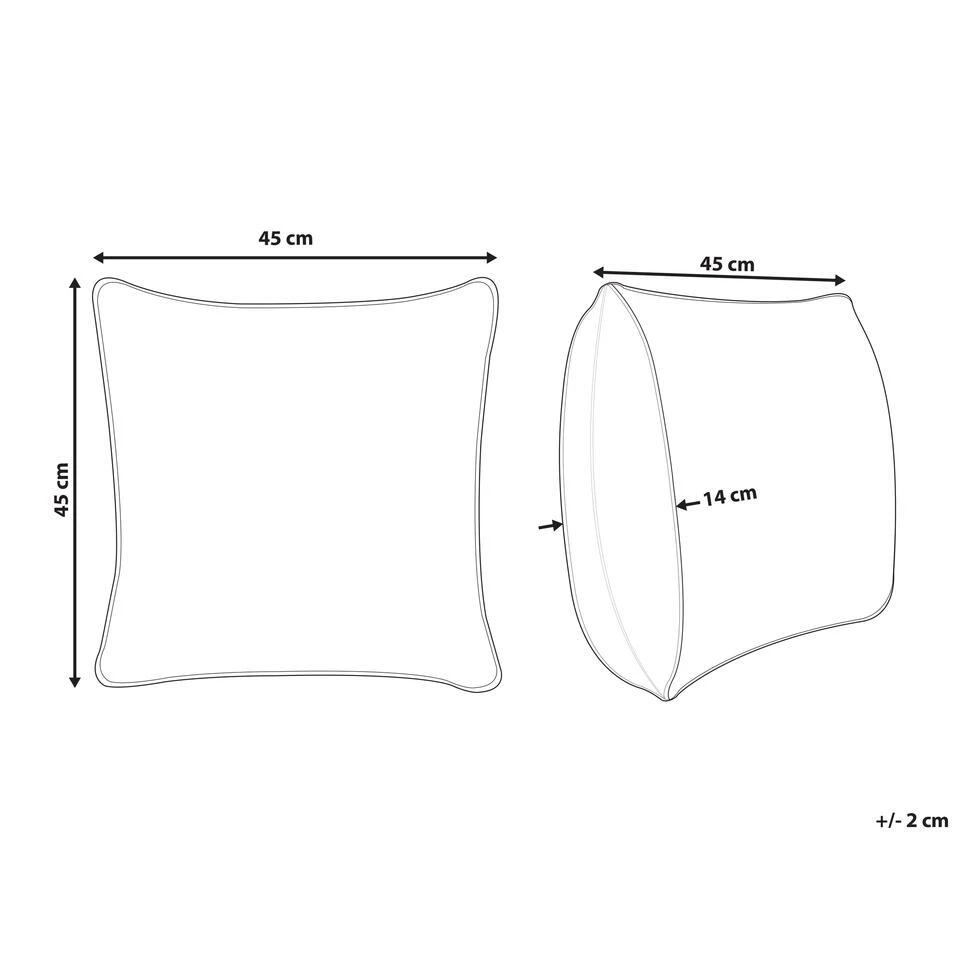 Beliani Sierkussen PILEA - Beige Polyester 5 Beliani Sierkussen PILEA - Beige Polyester - Afbeelding 3