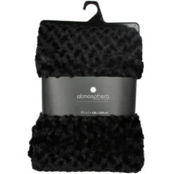 Atmosphera Bank/bed Deken/plaid - Geknoopt Motief - 230 X 180 Cm - Zwart -Merkloos Winkel 6f58086e29464dea80af483850c037c1