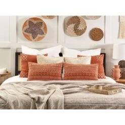 Beliani Sierkussen ORLAYA - Oranje Katoen -Merkloos Winkel 76851f9e6355455e9241b20401bf4e3b