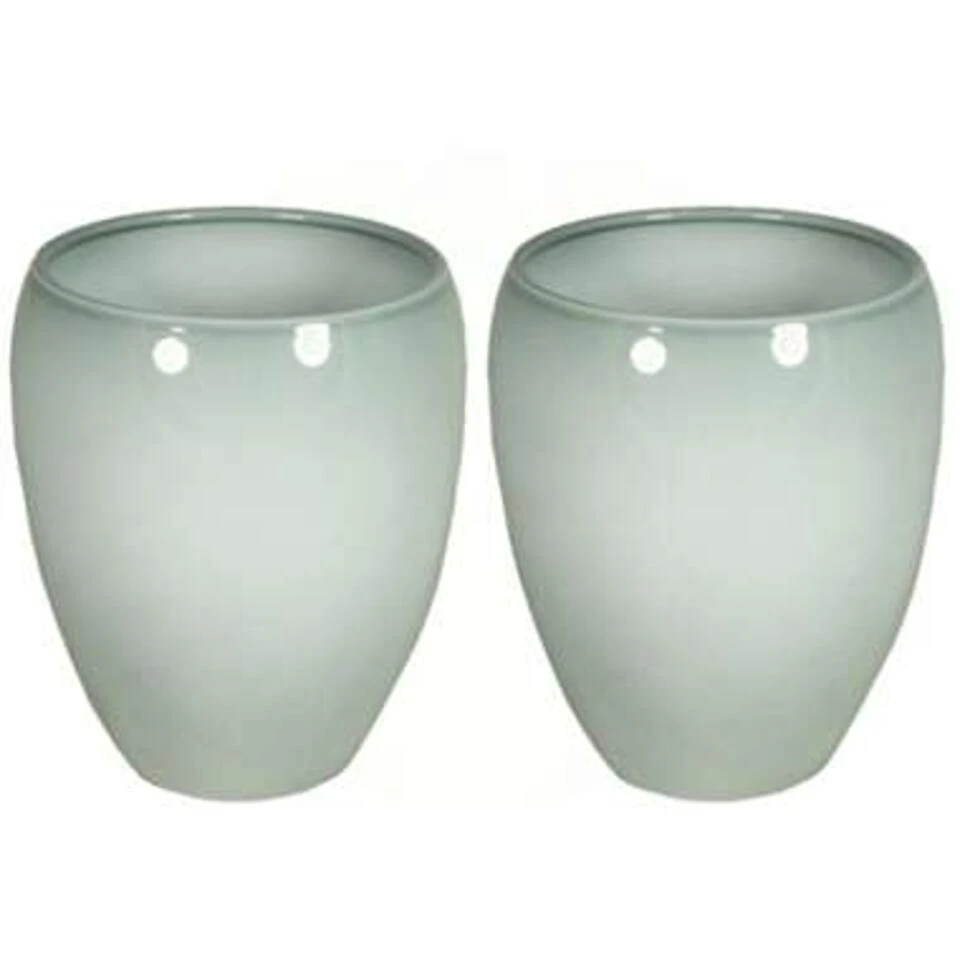 Floran Vaas - Misty Groen - Glanzend - Keramiek - 20 X 23 Cm 4 Floran Vaas - Misty Groen - Glanzend - Keramiek - 20 X 23 Cm - Afbeelding 2