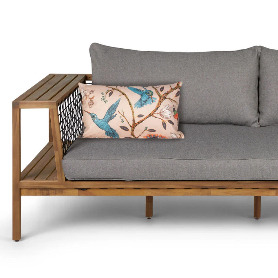 Anna's Collection Buitenkussen Bloem - Creme - 30 X 50 Cm 4 Anna's Collection Buitenkussen Bloem - Creme - 30 X 50 Cm - Afbeelding 2