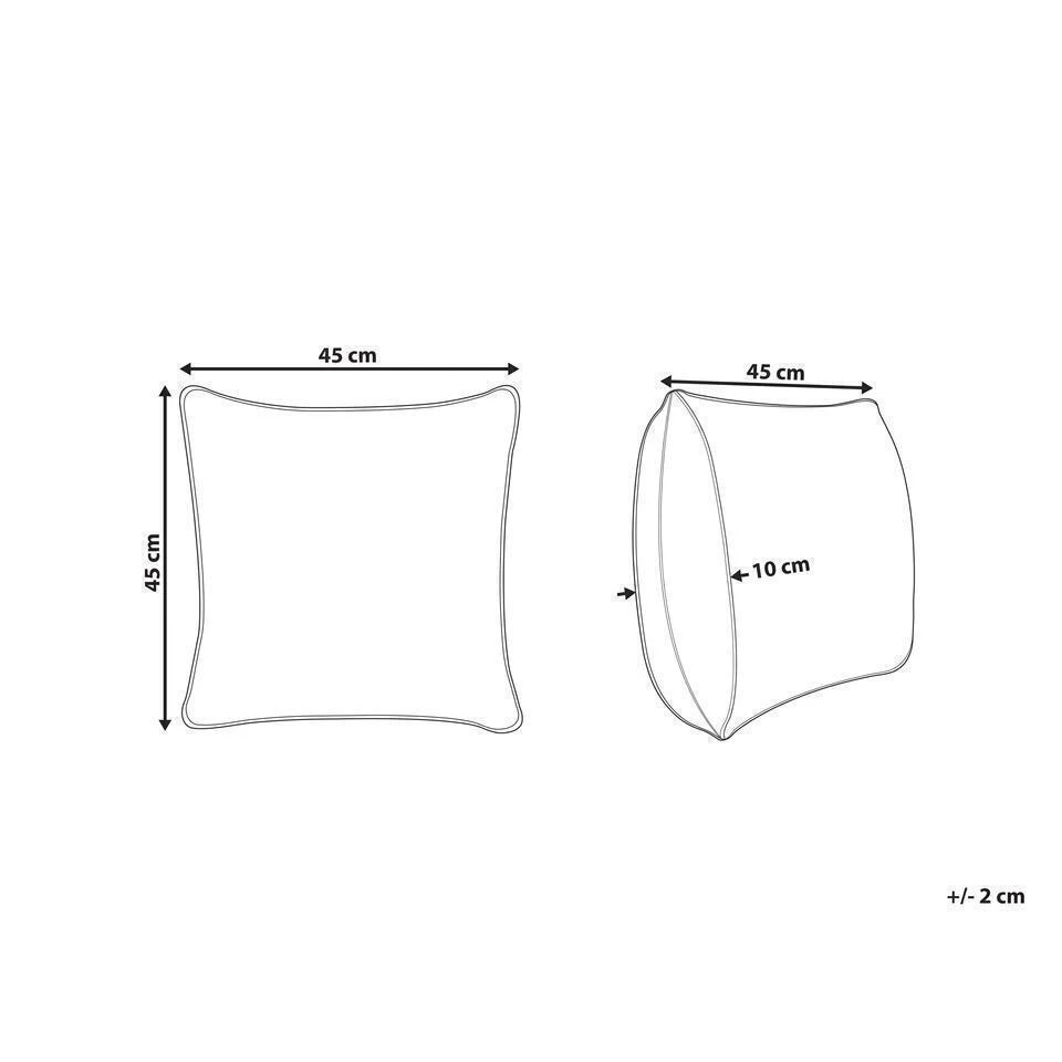 Beliani Sierkussen RHUS - Rood Katoen 5 Beliani Sierkussen RHUS - Rood Katoen - Afbeelding 3