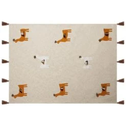 Beliani Plaid KHANDWA - Beige Katoen -Merkloos Winkel 98c9cc45ccd24714b3b8c378681f1215