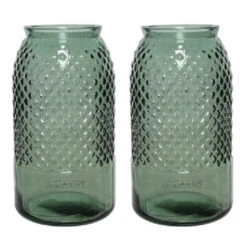 Decoris Vaas - Glas - Groen - Relief - D15 X H28 Cm -Merkloos Winkel 9f6be12aae534f278622506939b0b6c5