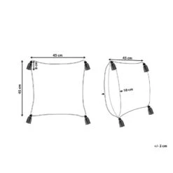 Beliani Sierkussen ARALIA - Beige Katoen -Merkloos Winkel a276cc257e7c40db9d4f37b47e6a01ec