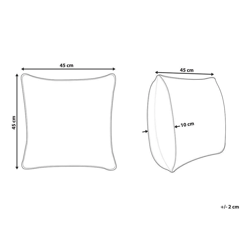 Beliani Sierkussen VISCARIA - Multicolor Fluweel 5 Beliani Sierkussen VISCARIA - Multicolor Fluweel - Afbeelding 3