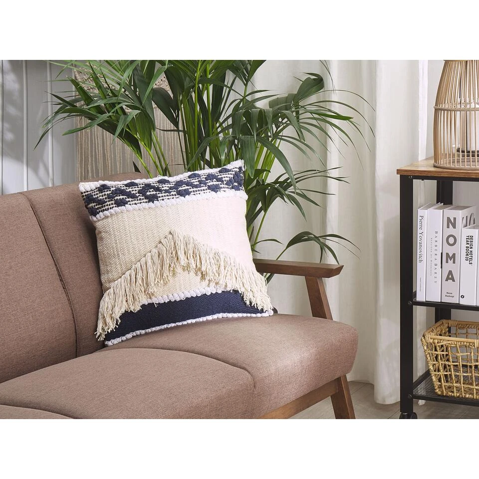 Beliani Sierkussen SOFCA - Beige Katoen 4 Beliani Sierkussen SOFCA - Beige Katoen - Afbeelding 2