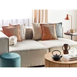 Beliani Sierkussen ZINNIA - Oranje Corduroy -Merkloos Winkel b4852bae06844a16b9631d7176d6ae11