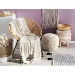 Beliani Plaid NAZILLI - Beige Katoen -Merkloos Winkel bf2f61634bc84baaa7245761c3bab814