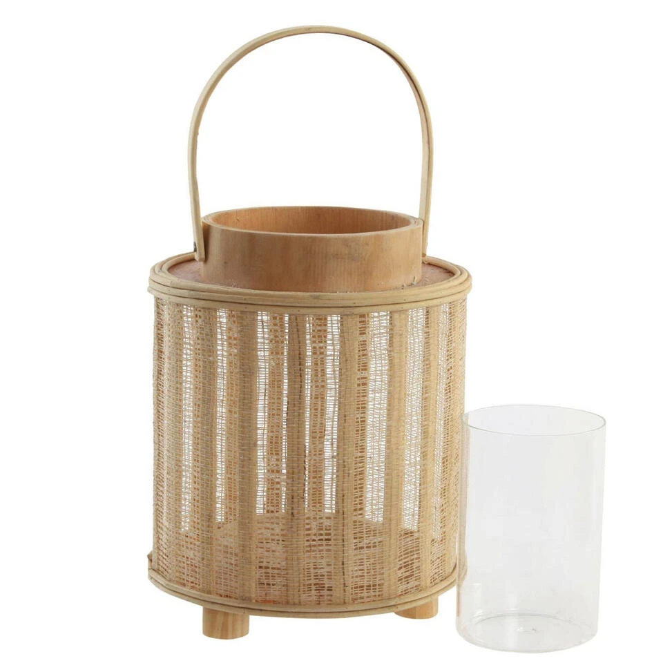 Items Lantaarn - Bruin - Kaarshouder - Hout - 33 Cm 6 Items Lantaarn - Bruin - Kaarshouder - Hout - 33 Cm - Afbeelding 4