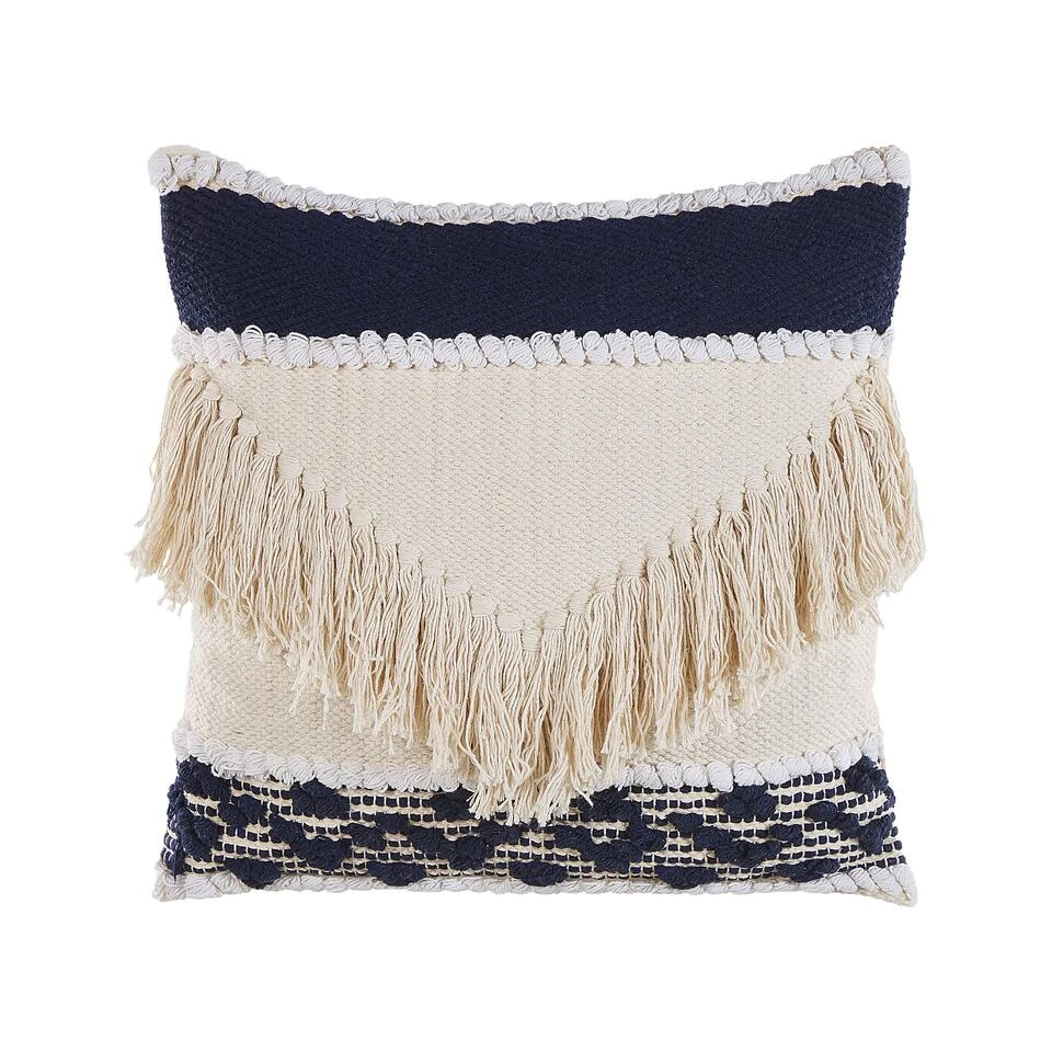 Beliani Sierkussen SOFCA - Beige Katoen 6 Beliani Sierkussen SOFCA - Beige Katoen - Afbeelding 4