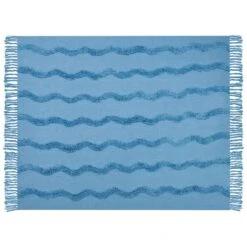 Beliani Plaid KHARI - Blauw Katoen -Merkloos Winkel ea1e9a22ce9b461184dca6577d681fad