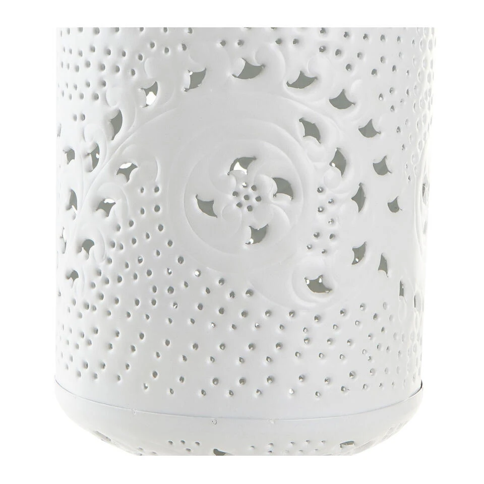 Items Lantaarn - Metaal - Wit - Met Touw - 31 Cm 5 Items Lantaarn - Metaal - Wit - Met Touw - 31 Cm - Afbeelding 3